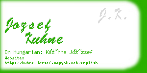 jozsef kuhne business card